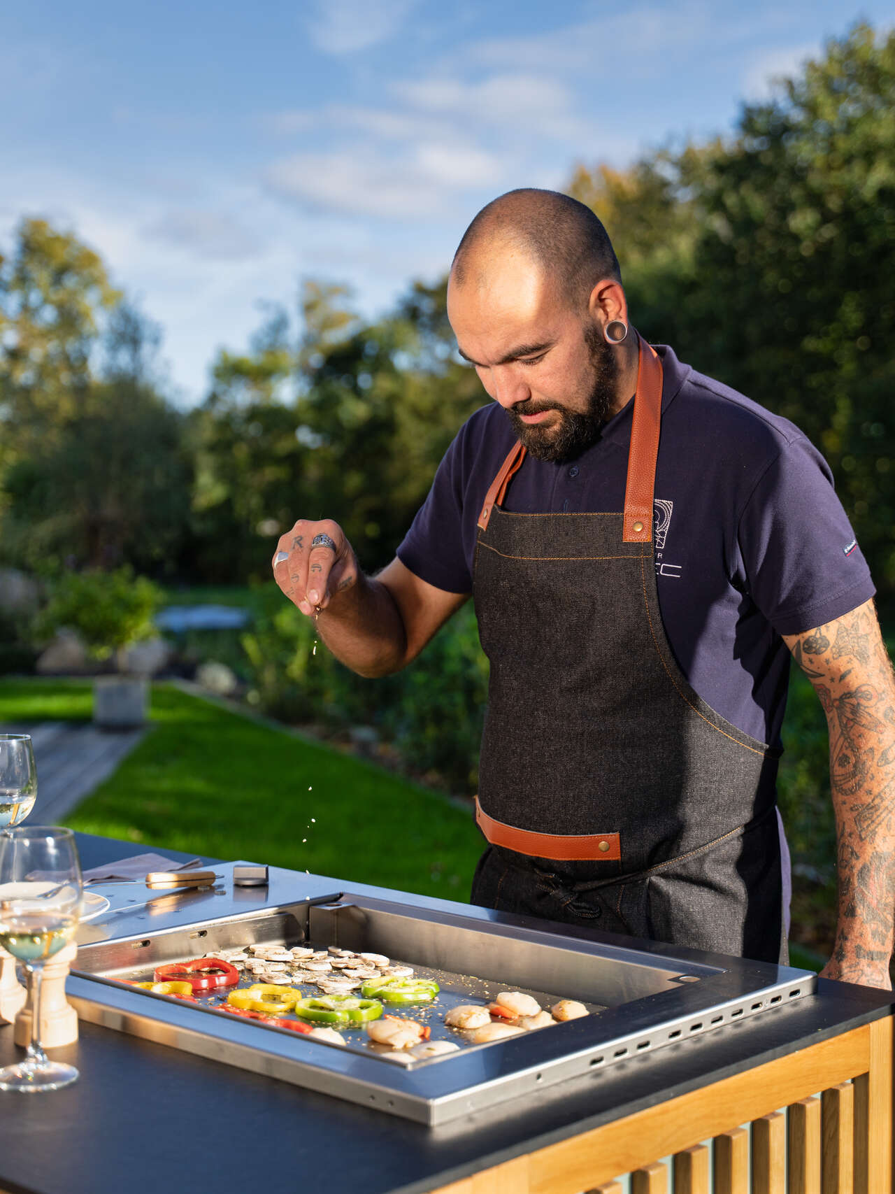 Cuisson sur plancha de cuisine ood cook "la conviviale"